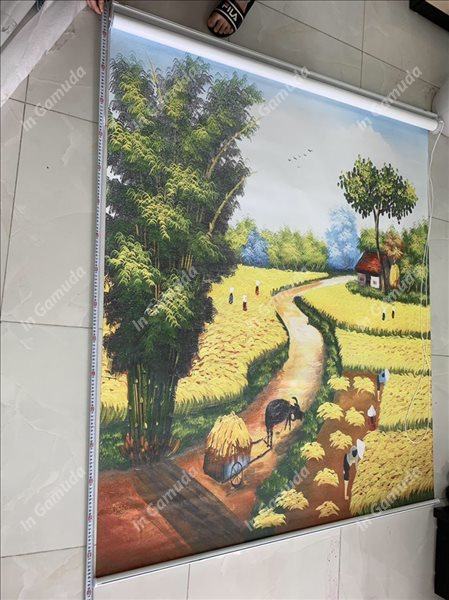 Sản phẩm thực tế rèm cuốn tranh 3D
