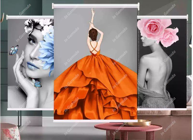 Rèm cuốn tranh 3D đa dạng về mẫu mã và kích thước làm theo mọi yêu cầu