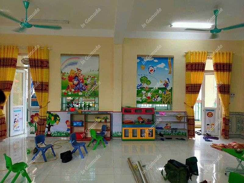 Sản xuất rèm cuốn tranh 3D cho trường học cấp 1 những bức hình sinh động