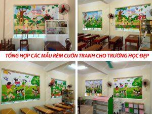 rèm cuốn tranh cho trường học các cấp