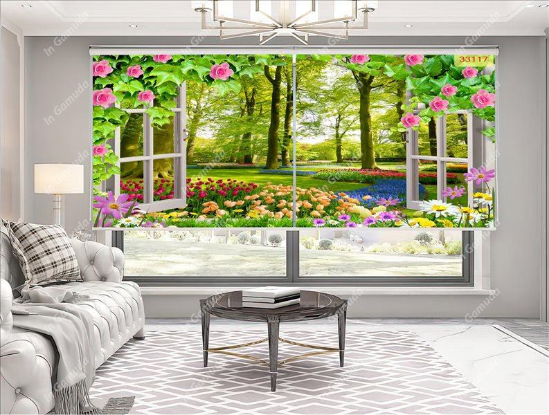 Rèm cuốn tranh cửa sổ thiết kế và sản xuất theo mọi yêu cầu