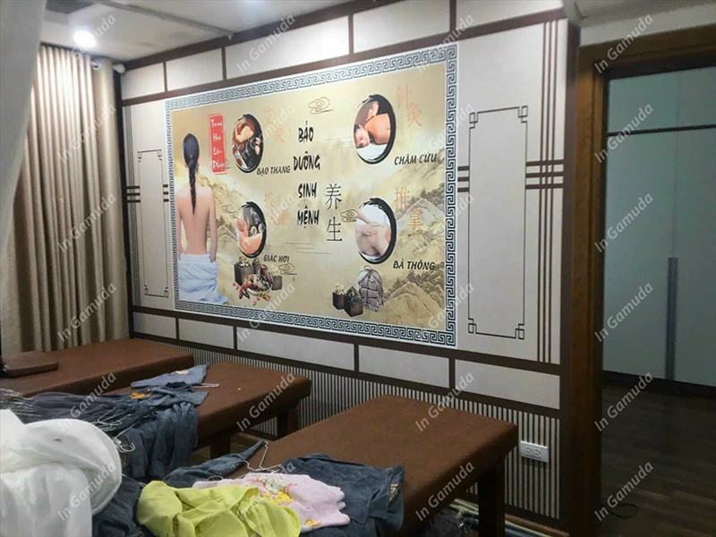 Tranh trang trí cho quán gội đầu đông y dưỡng sinh - Xưởng In Gamuda DS:015