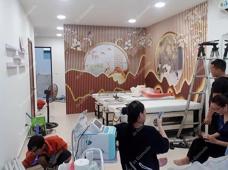 Tranh trang trí cho quán gội đầu đông y dưỡng sinh - Xưởng In Gamuda DS:003