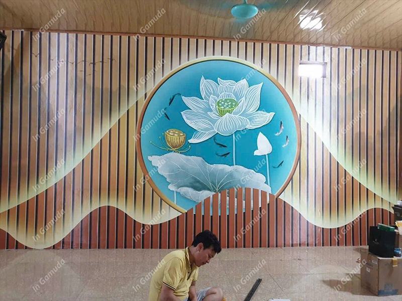 Tranh trang trí cho quán gội đầu đông y dưỡng sinh - Xưởng In Gamuda DS:010