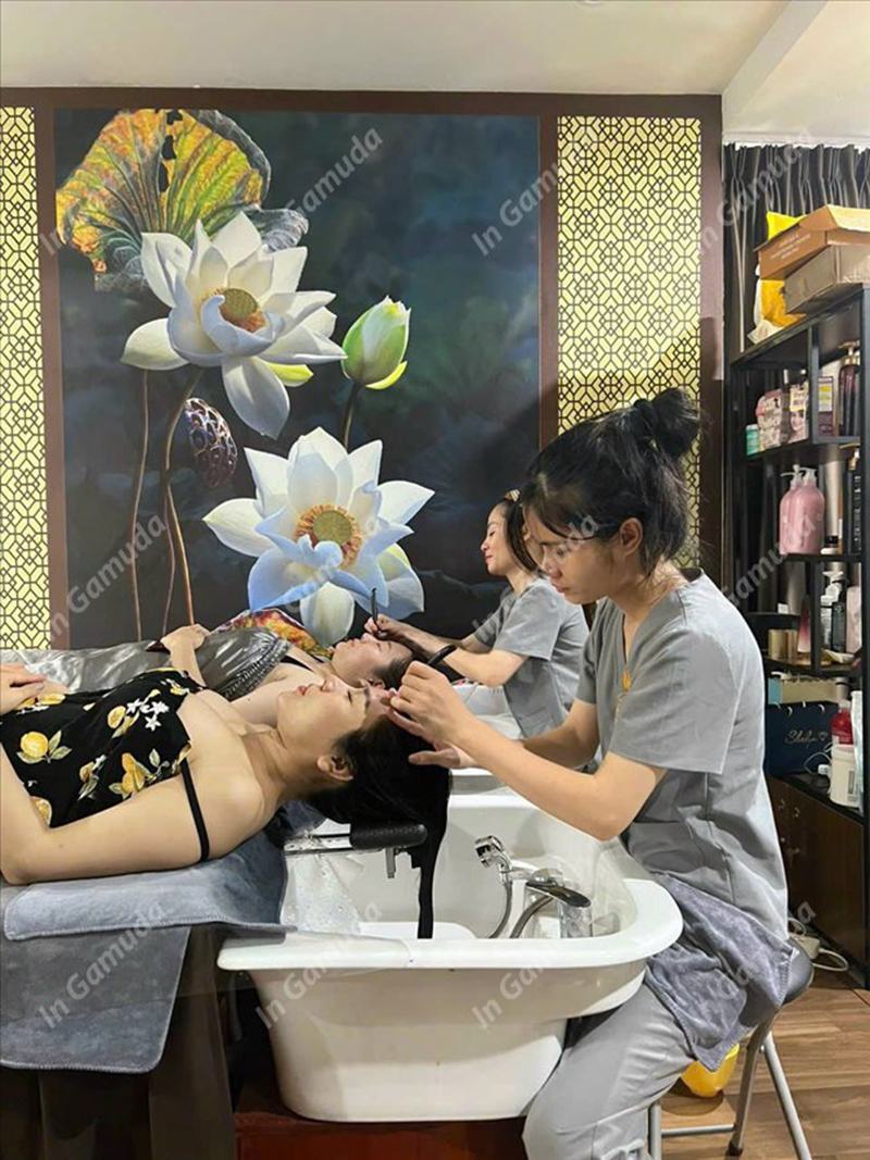 Tranh trang trí cho quán gội đầu đông y dưỡng sinh - Xưởng In Gamuda DS:002