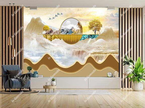 Tranh lam sóng hiện đại trang trí phòng khách mẫu mới 2023 hiện đại sang trọng nền vân đá