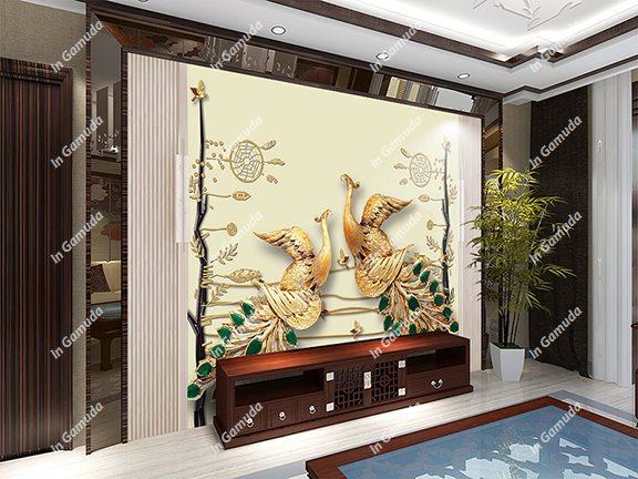 Tranh lam sóng hiện đại trang trí phòng khách mẫu mới 2023