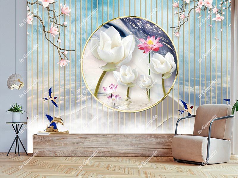 Tranh lam sóng phào chỉ hiện đại- xưởng in gamuda
