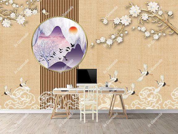 Tranh lam sóng phào chỉ hiện đại