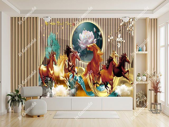 Tranh Dán Tường Mã Đáo Thành Công Trang Trí Phòng Khách Xưởng In Gamuda - MDS:00