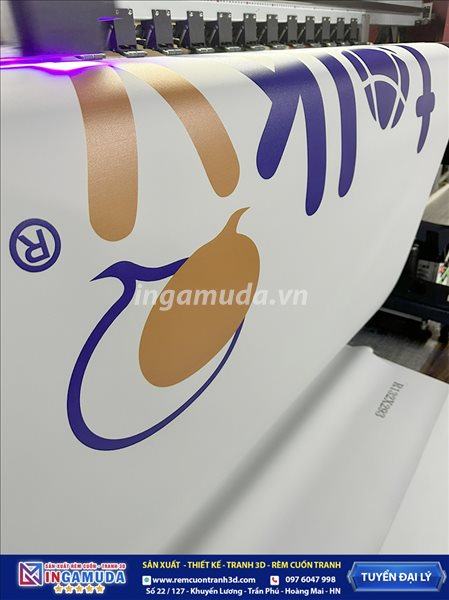 Rèm cuốn in logo thương hiệu