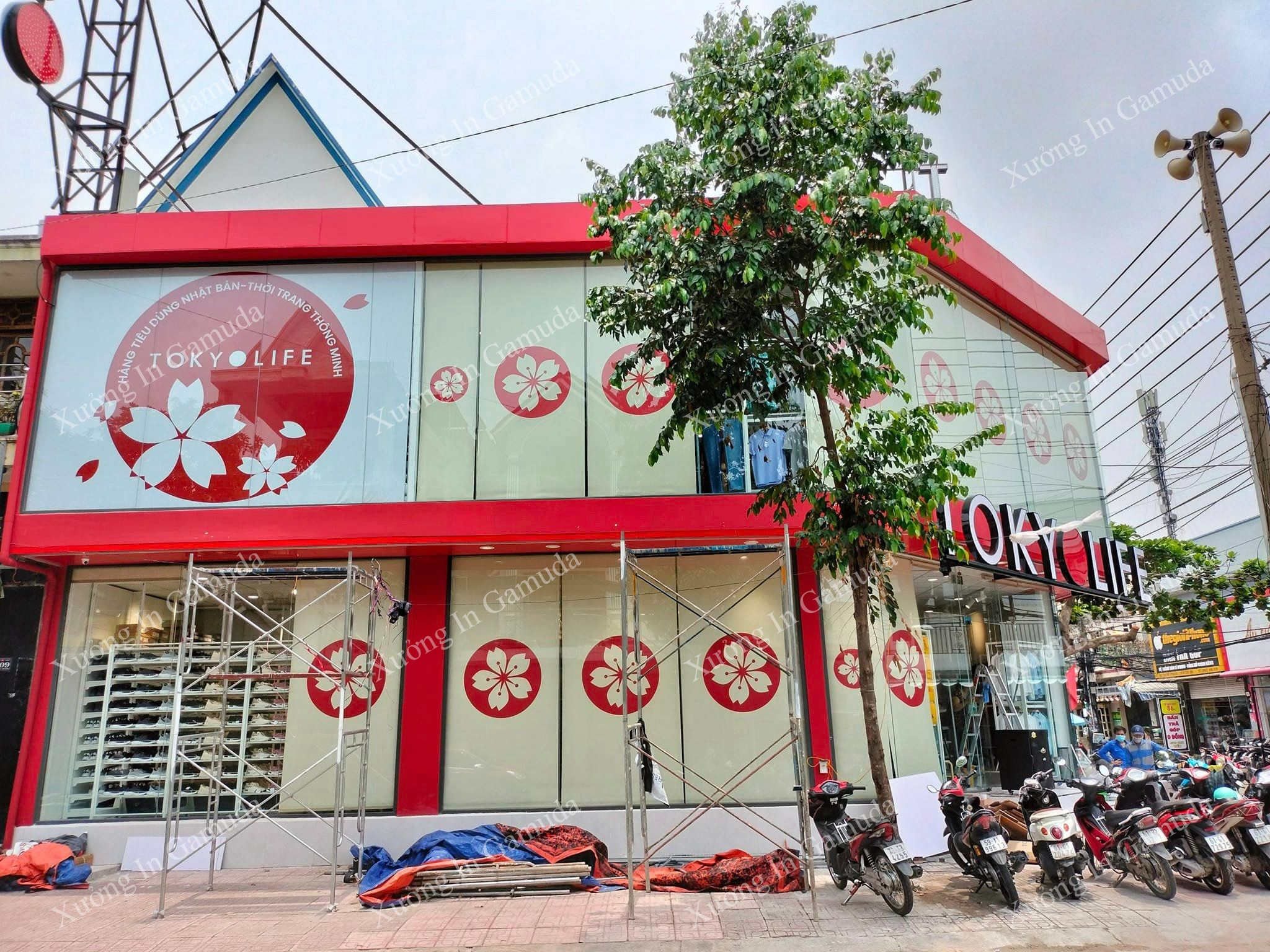 Rèm cuốn in logo cho thương hiệu Tokyolife tại Bắc Ninh