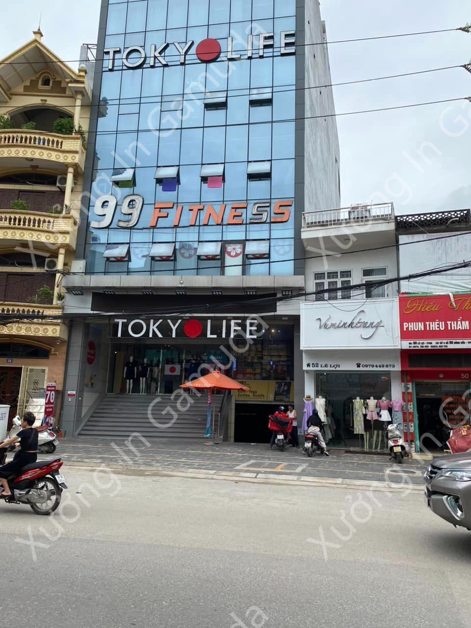 Rèm cuốn in logo thương hiệu 