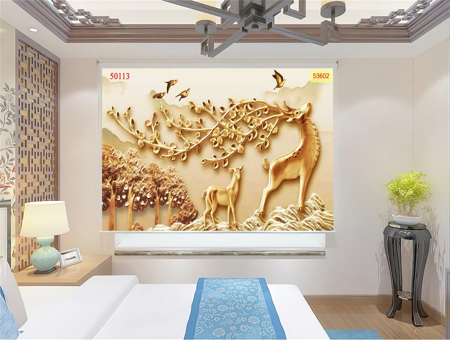 Hinh ảnh demo rèm cuốn tranh