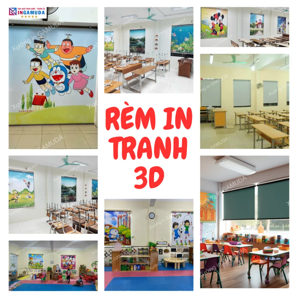 Rèm cuốn tranh cho lớp học bền đẹp giá rẻ nhất