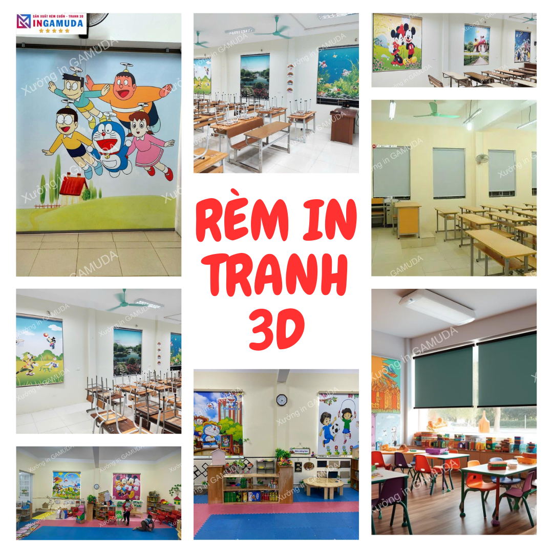 Rèm cuốn tranh cho lớp học bền đẹp giá rẻ nhất