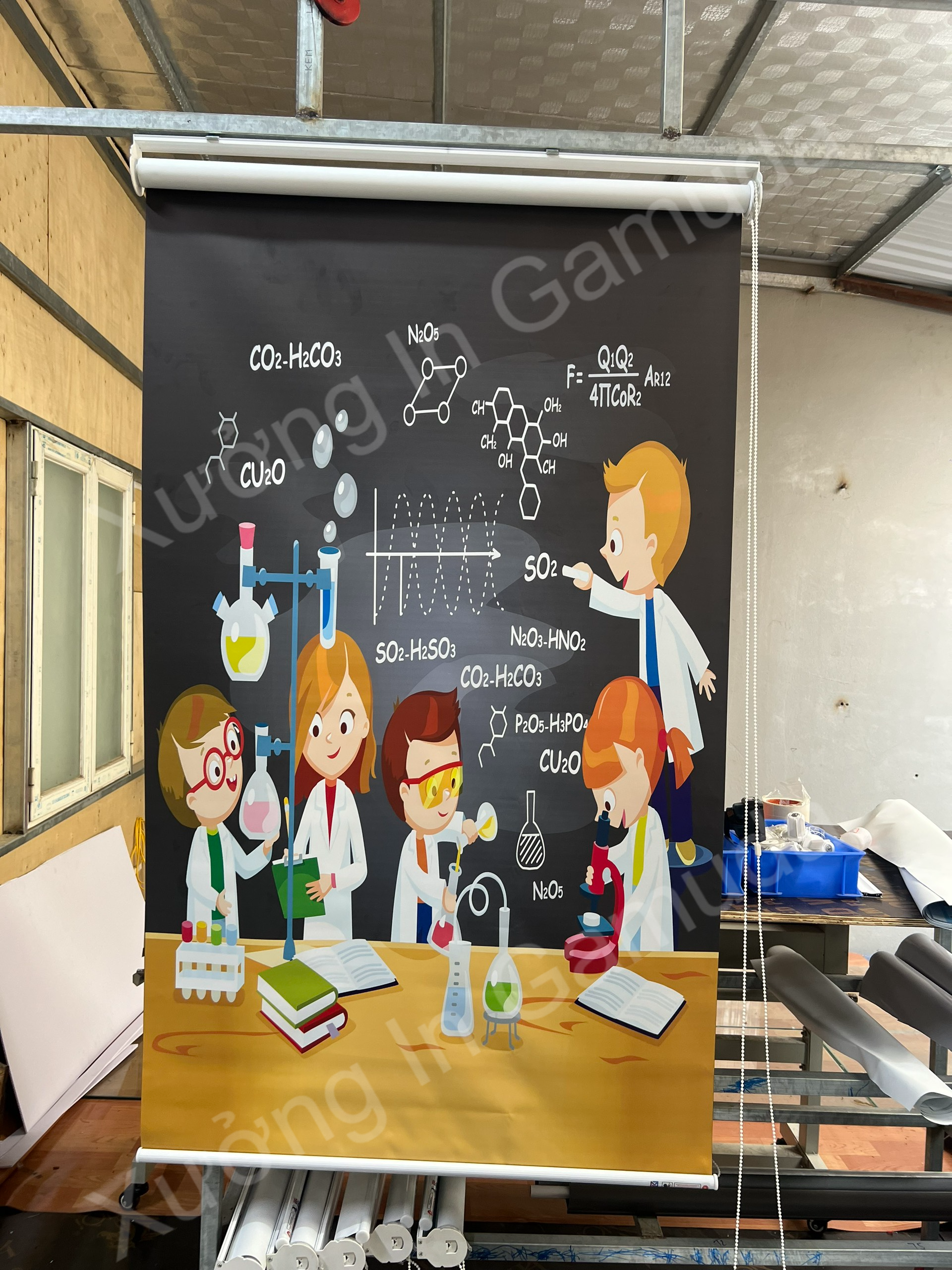 Rèm cuốn in tranh In công nghệ UV chất lượng cao