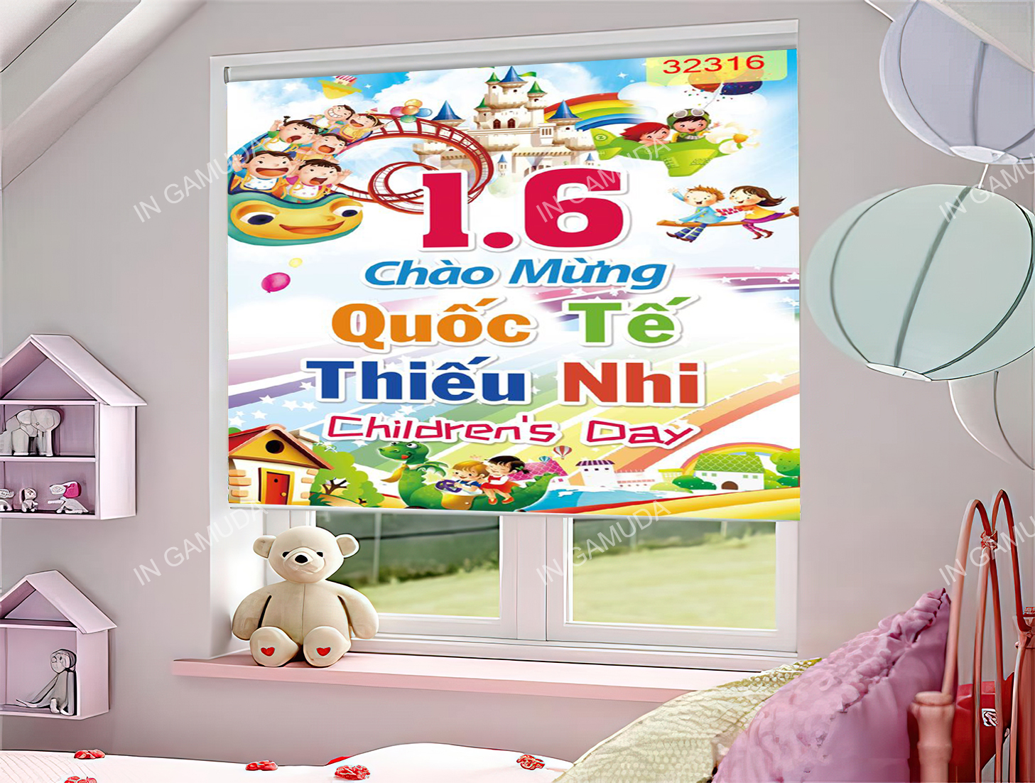 Rèm cuốn tranh tạo sự ấn tương với phụ huynh