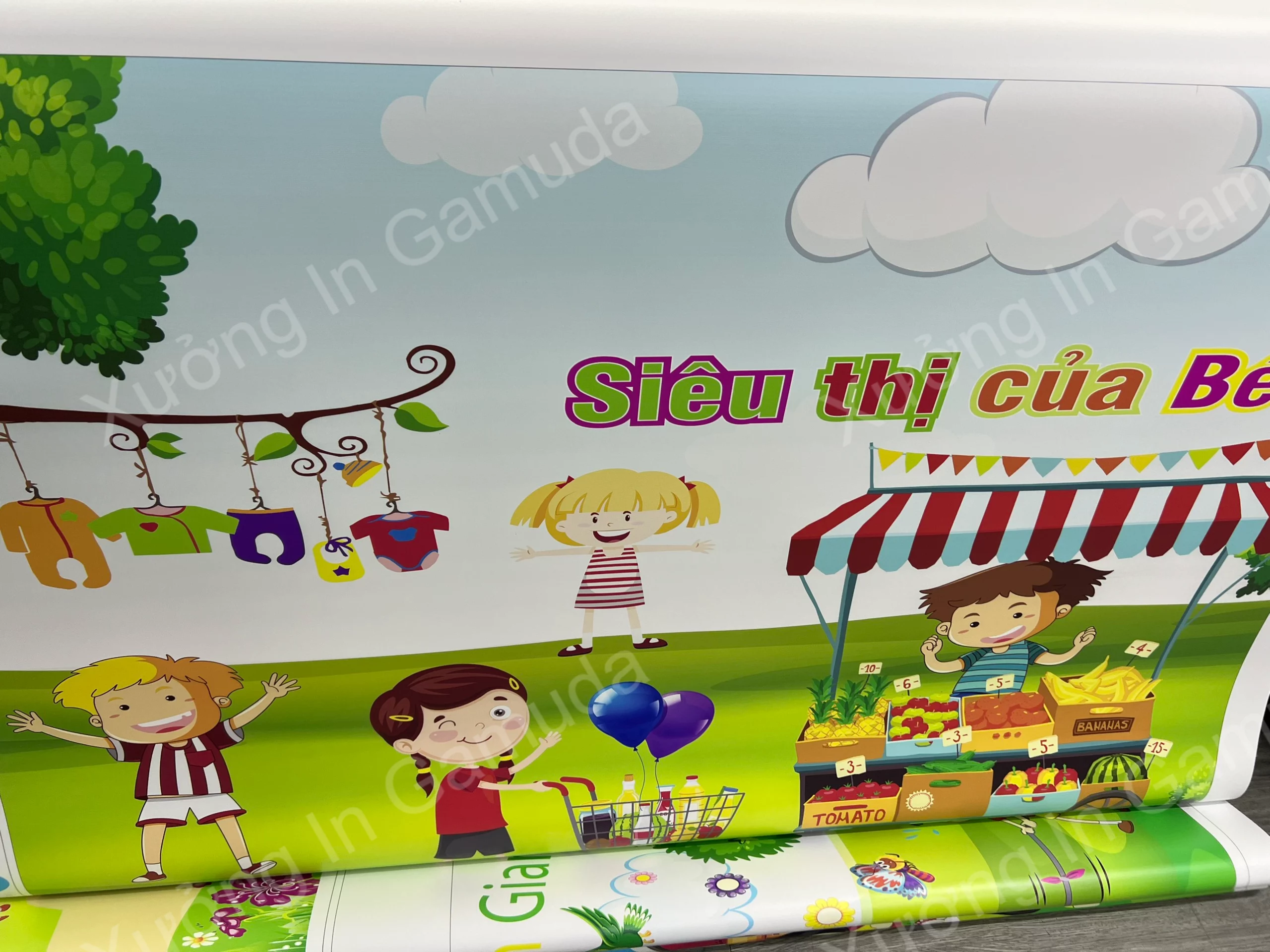 Rèm được in trên máy in UV công nghệ cao cho hình ảnh sắc nét và độ bền cao chống tia UV trực tiếp của ánh sáng mặt trời