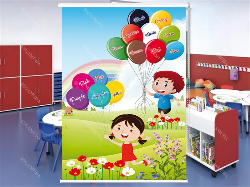 Mẫu rèm cuốn tranh cho lớp học phát triển tư duy và sự sáng tạo cho trẻ