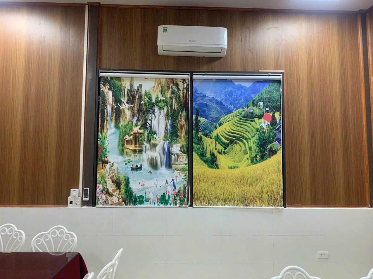 Rèm cuốn in tranh 3D phong cảnh thiên nhiên