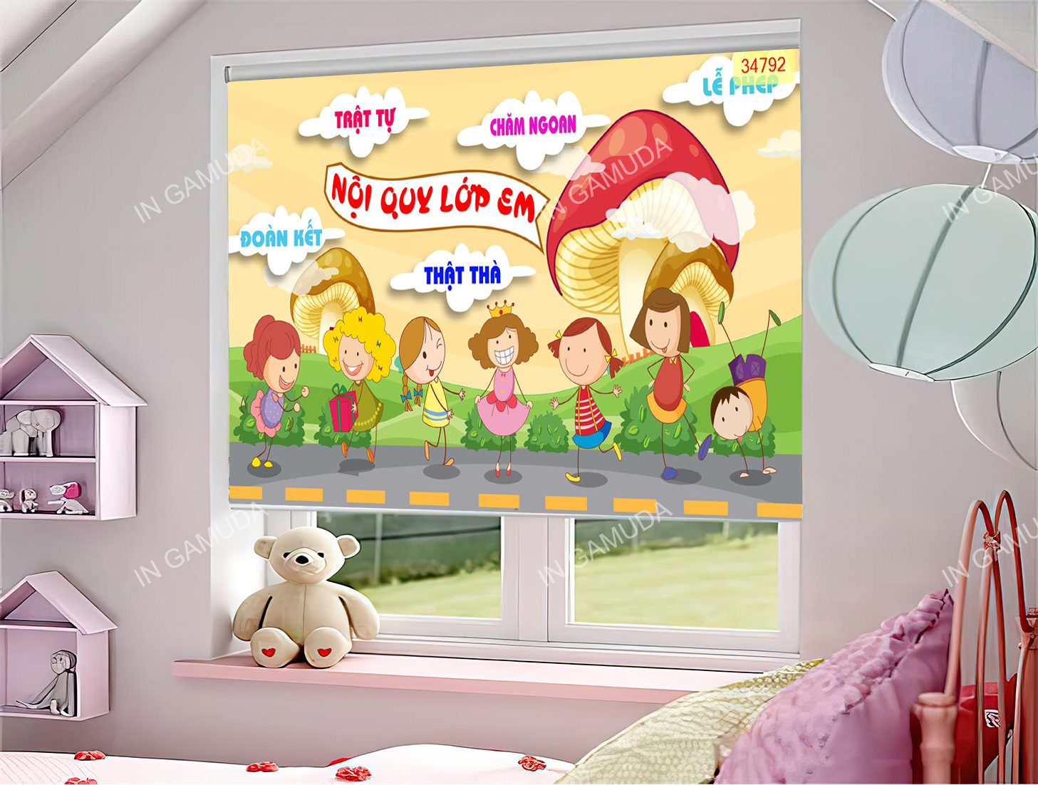 Rèm Cuốn Tranh Cho Lớp Học – In Ấn Và Sản Xuất Tại Xưởng Rèm Gamuda – Đơn Vị Sản Xuất Rèm Cuốn Số 1 Việt Nam Mở Cửa Đón Đại Lý Phân Phối