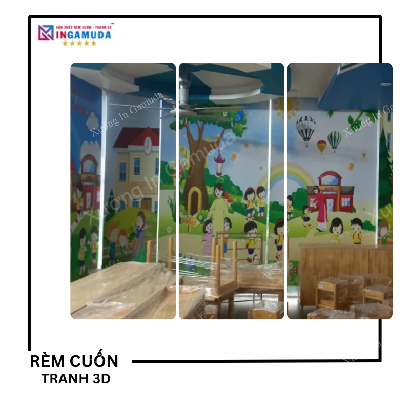 Rèm Cuốn Tranh Cho Lớp Học – In Ấn Và Sản Xuất Tại Xưởng Rèm Gamuda – Đơn Vị Sản Xuất Rèm Cuốn Số 1 Việt Nam Mở Cửa Đón Đại Lý Phân Phối
