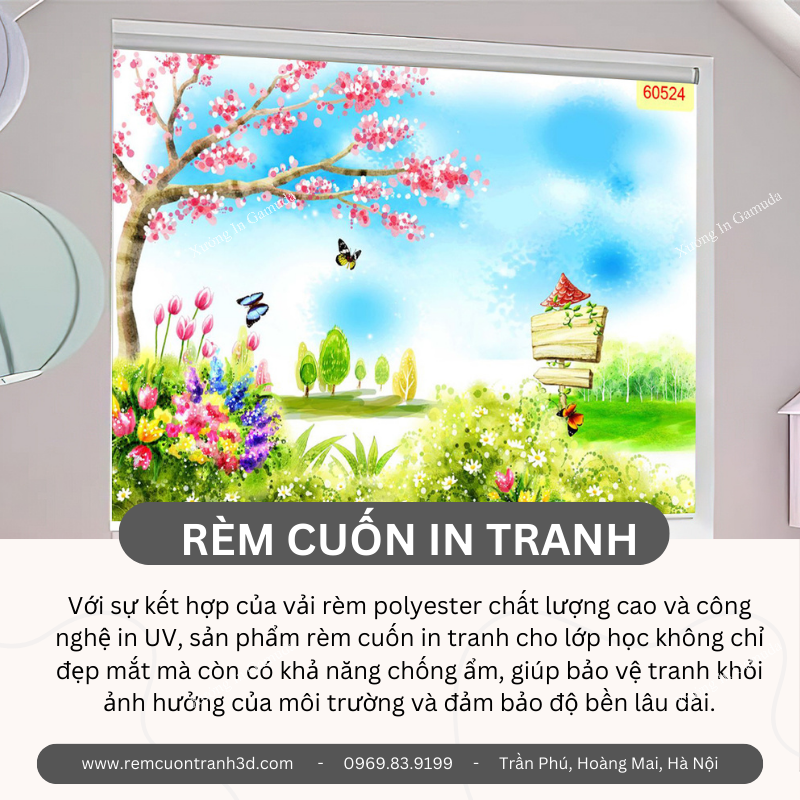 Rèm Cuốn Tranh Cho Lớp Học – In Ấn Và Sản Xuất Tại Xưởng Rèm Gamuda – Đơn Vị Sản Xuất Rèm Cuốn Số 1 Việt Nam Mở Cửa Đón Đại Lý Phân Phối