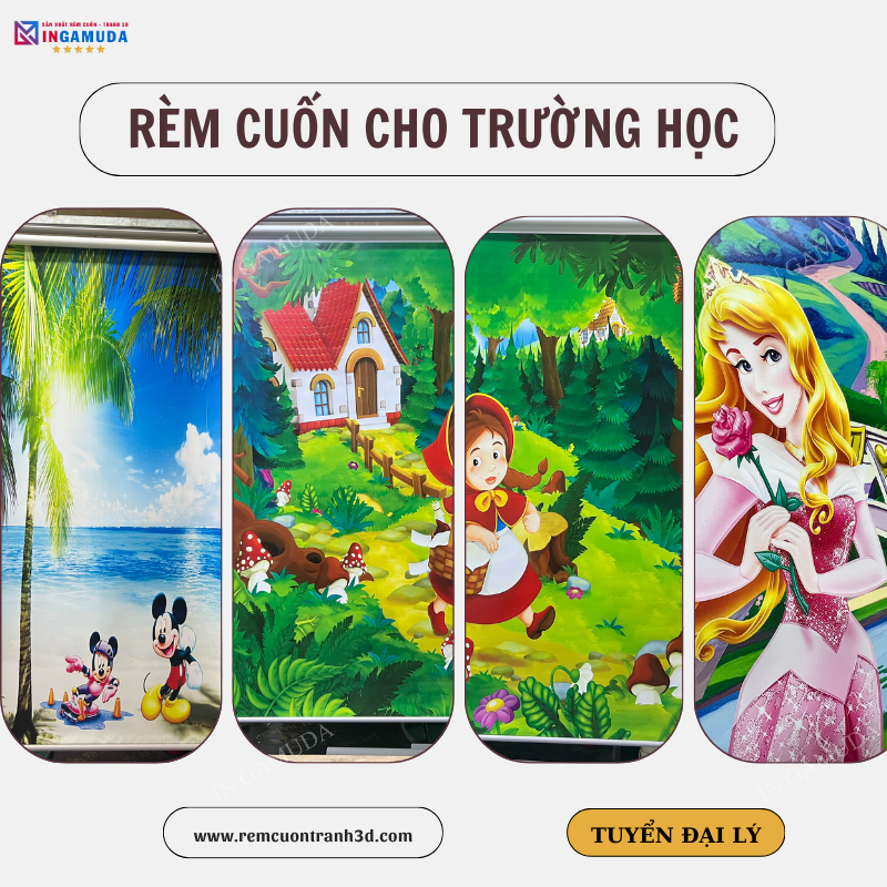 Rèm Cuốn Tranh Cho Trường Học – Thiết Kế Và Và In Ấn Tại Xưởng Rèm Gamuda – Đơn Vị Sản Xuất Và Phân Phối Rèm Cuốn Lớn Số 1 Việt Nam