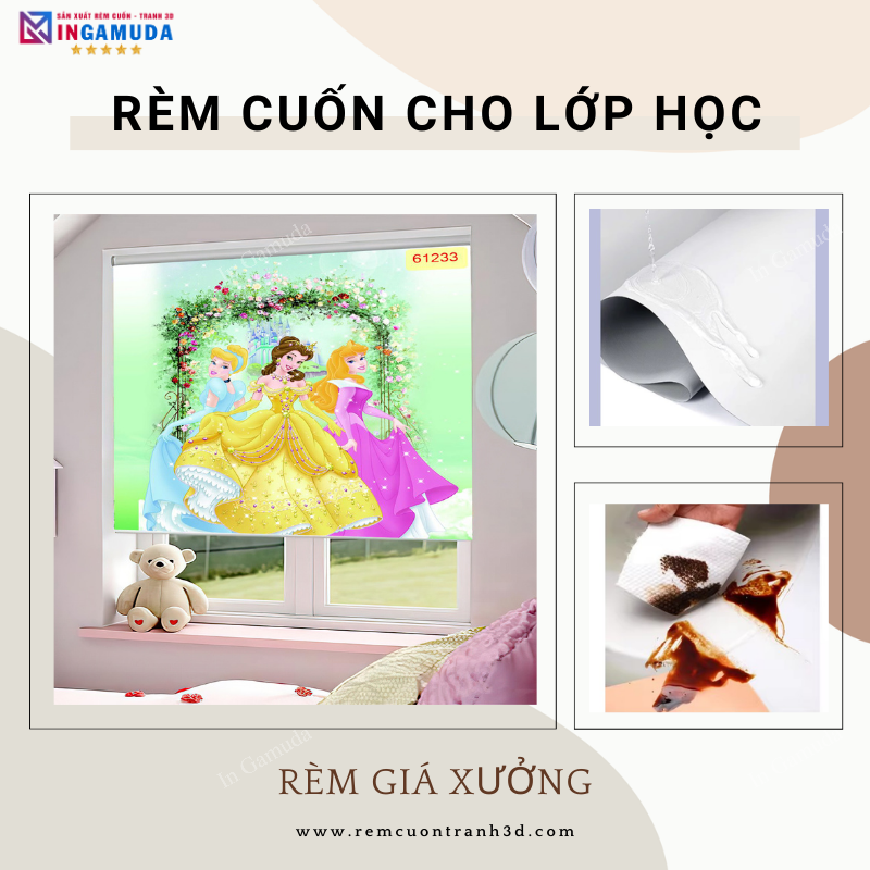 Rèm Cuốn Tranh Cho Trường Mầm Non – Thiết Kế Thi Công Lắp Đặt Toàn Quốc Tịa Xưởng In Gamuda – Vị Sản Xuất Rèm Cuốn Số 1 Việt Nam