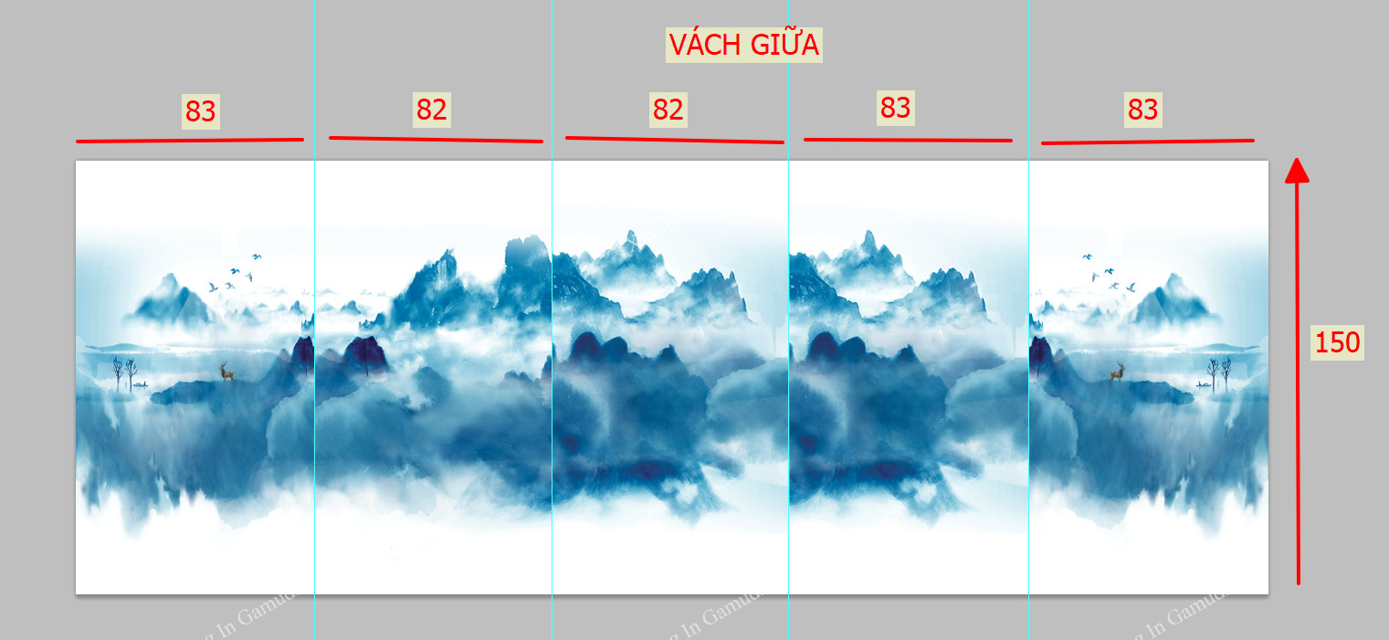 Rèm Cuốn Cho Quán Ăn Phong Cách Trung Quốc Rèm Cuốn Tranh Thủy Mặc – Rèm Cuốn Không Khoan Tại Xưởng In Gamuda Mẫu Mới Nhất 2024