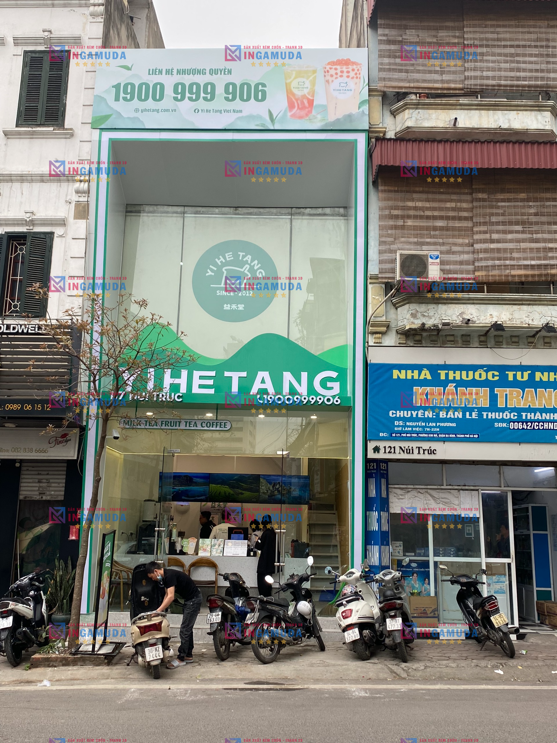 Rèm Cuốn In Logo Thiết Kế Cho Quán Trà Sữa Thi Công Sản Xuất Trọn Gói Tại Xưởng in Gamuda Phục Vụ Nhanh Chóng Với Giá Thành Rẻ Số 1 Cho Các Quán Trà Sữa