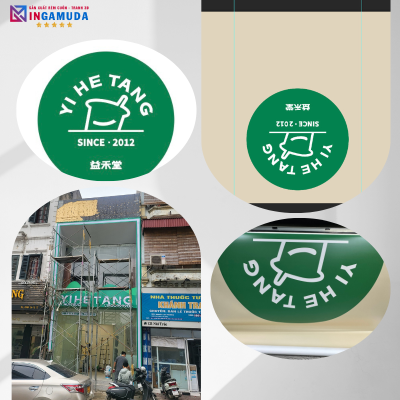 Rèm Cuốn In Logo Thiết Kế Cho Quán Trà Sữa Thi Công Sản Xuất Trọn Gói Tại Xưởng in Gamuda Phục Vụ Nhanh Chóng Với Giá Thành Rẻ Số 1 Cho Các Quán Trà Sữa