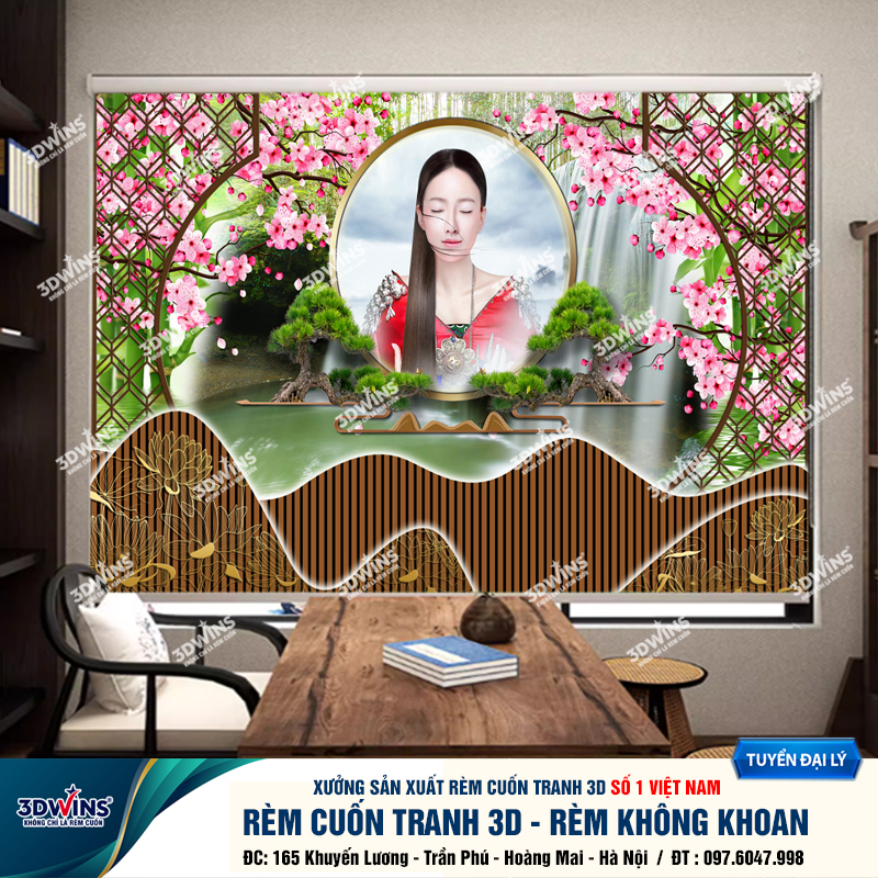 Tổng Hợp +45 Mẫu Rèm Cuốn Không Khoan In Tranh 3D Cho Quán Spa Đông Y Dưỡng Sinh Giá Rẻ Tại Xưởng Rèm 3DWins