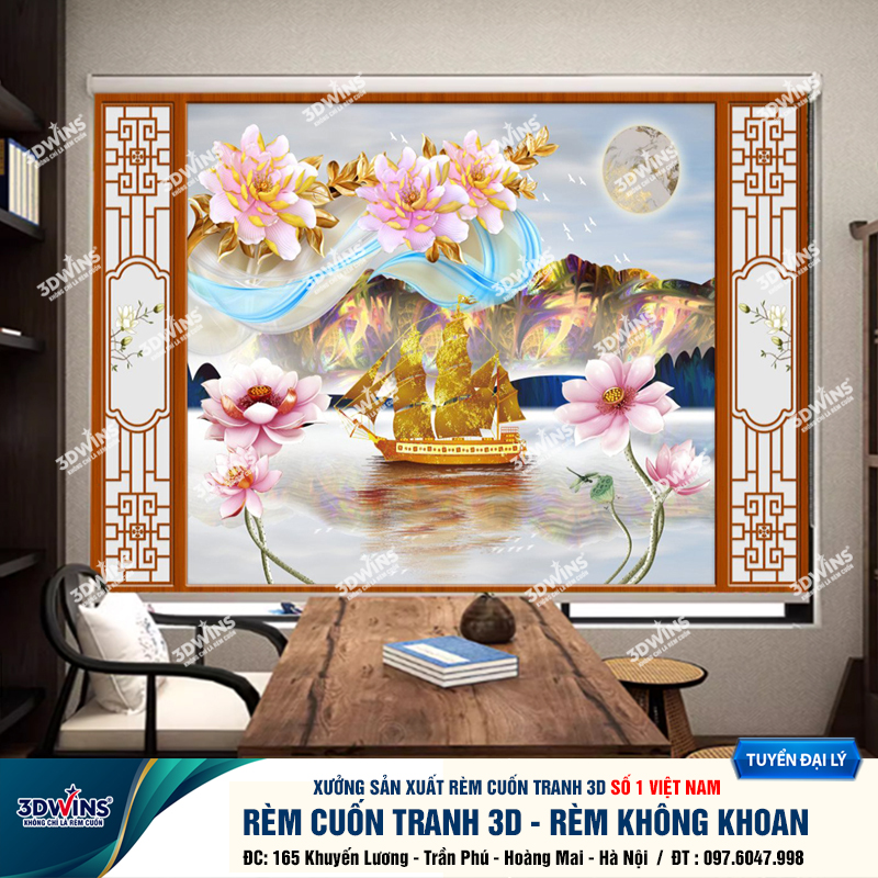 Tổng Hợp +45 Mẫu Rèm Cuốn Không Khoan In Tranh 3D Cho Quán Spa Đông Y Dưỡng Sinh Giá Rẻ Tại Xưởng Rèm 3DWins