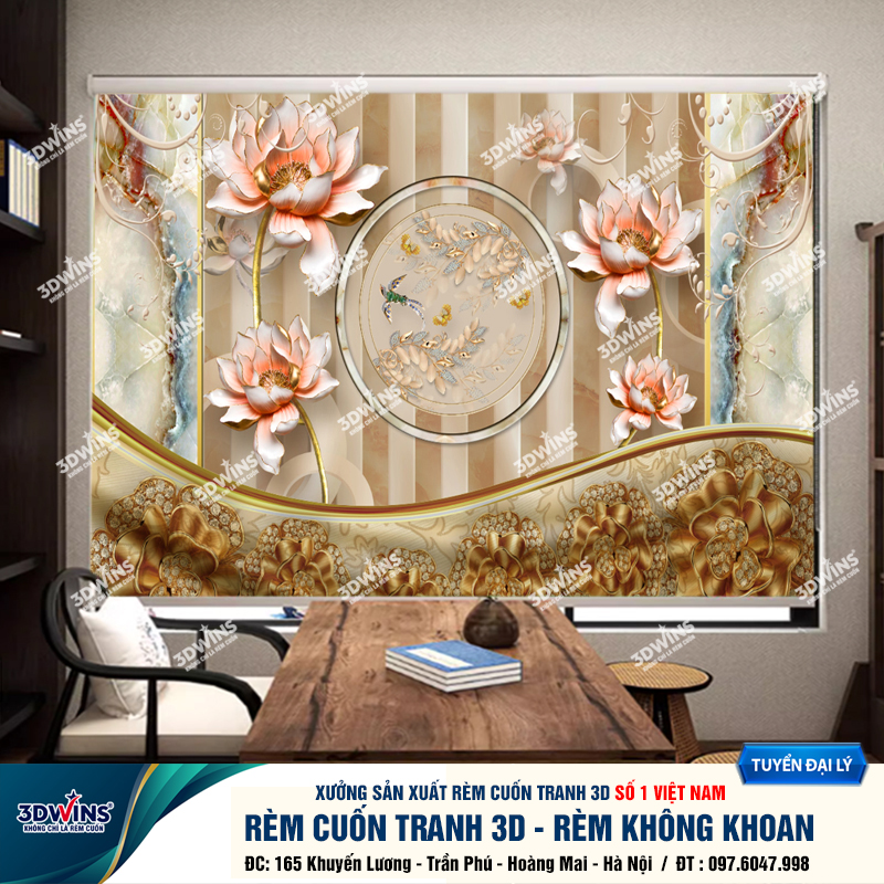 Tổng Hợp +45 Mẫu Rèm Cuốn Không Khoan In Tranh 3D Cho Quán Spa Đông Y Dưỡng Sinh Giá Rẻ Tại Xưởng Rèm 3DWins