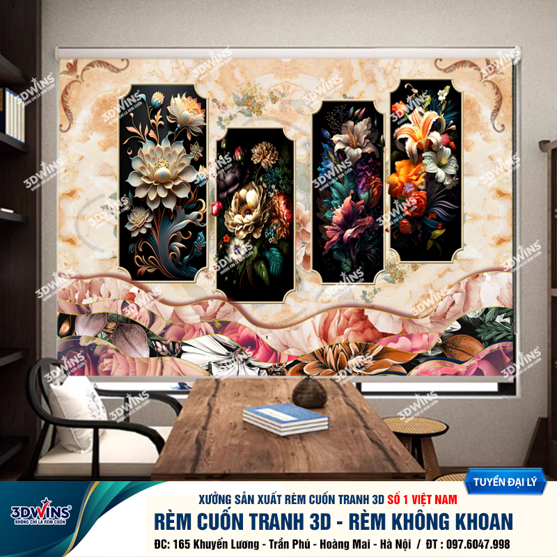 Tổng Hợp +45 Mẫu Rèm Cuốn Không Khoan In Tranh 3D Cho Quán Spa Đông Y Dưỡng Sinh Giá Rẻ Tại Xưởng Rèm 3DWins