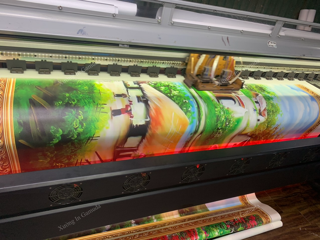In tranh 3D trên vải rèm cao cấp - Xem Thêm rèm cuốn tranh 3D in hình cây dừa
