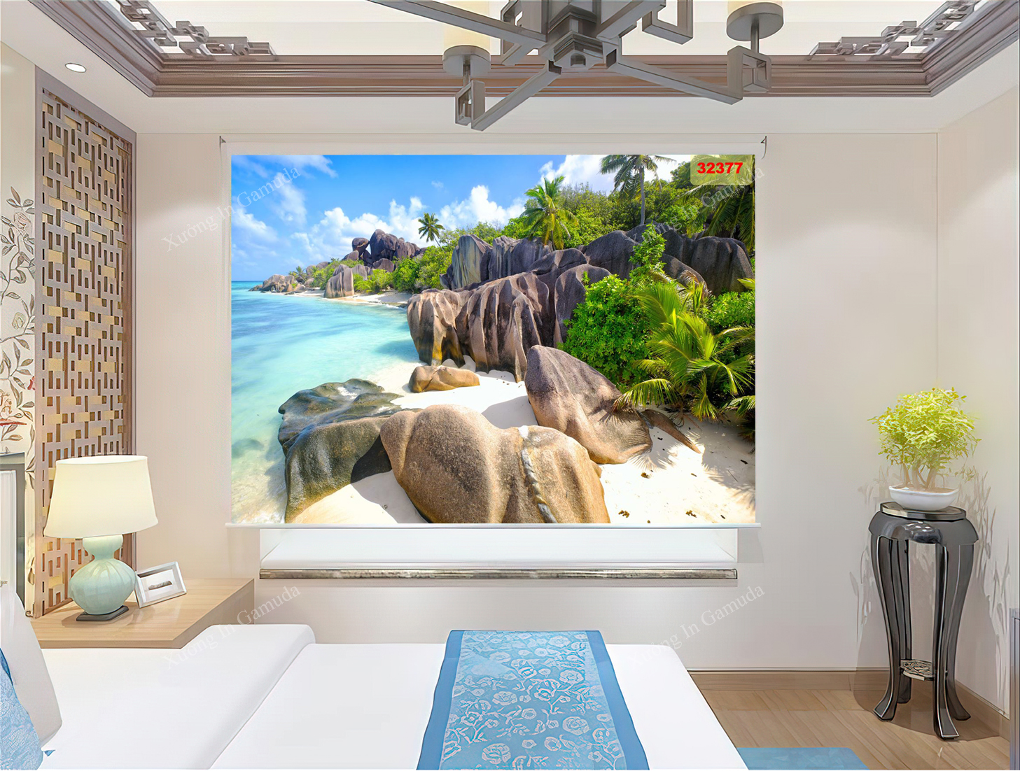 Xưởng in Gamuda chuyên sản xuất và phân phối rèm cuốn tranh giá rẻ