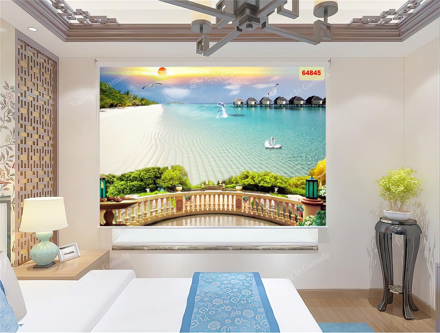 Xưởng in Gamuda đơn vị sản xuất rèm cuốn in tranh lớn nhất Việt Nam