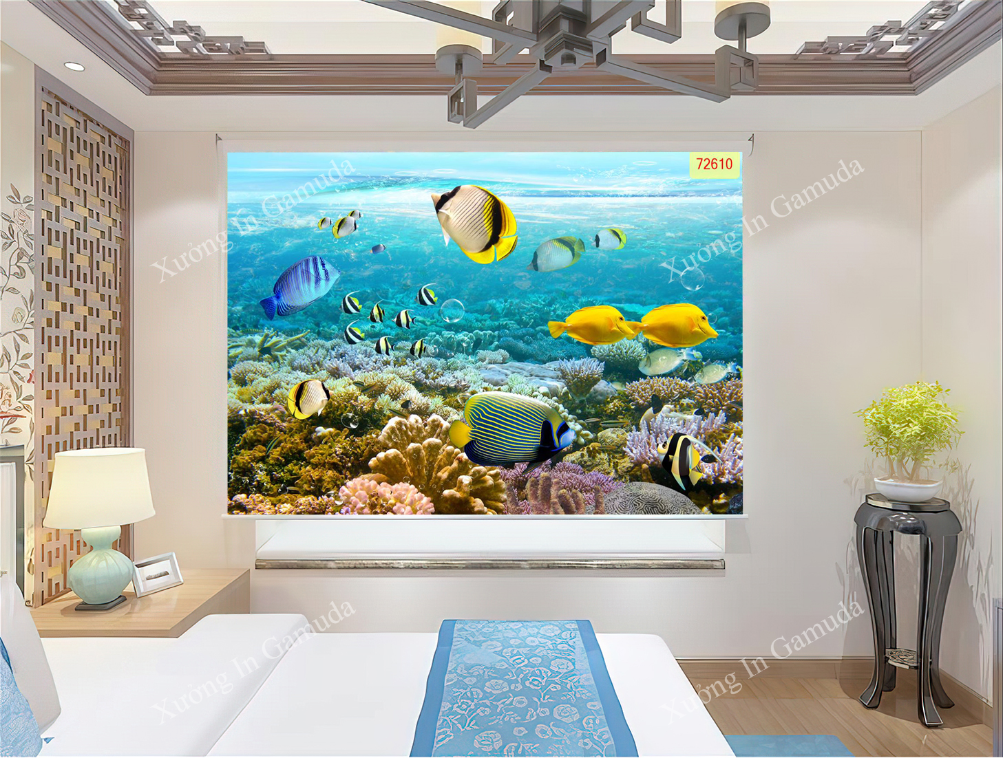 Rèm Cuốn In Tranh 3D Hệ Sinh Thái Biển Đa Dạng Đẹp Nhất 