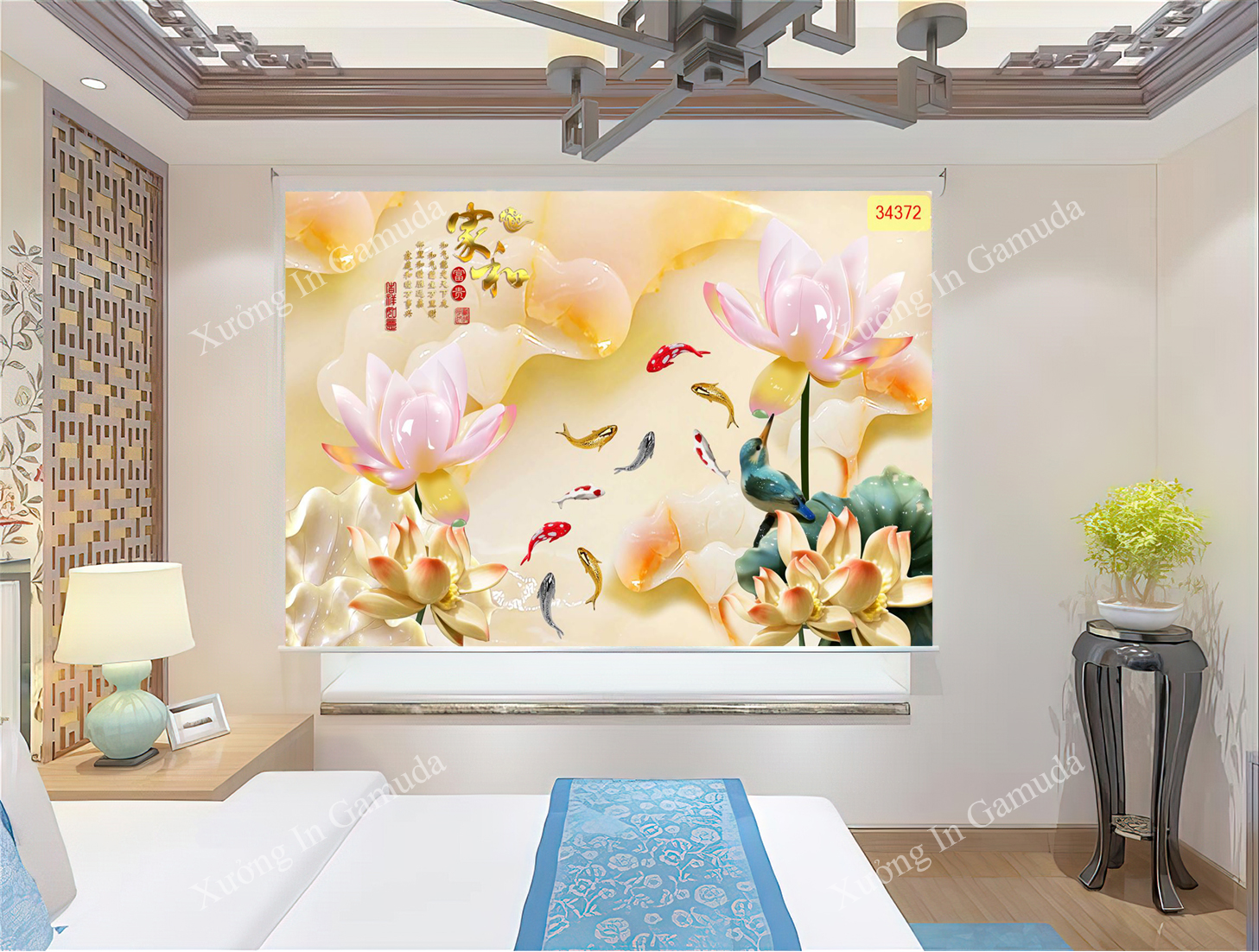 Tranh 3D Họa Tiết Hoa Sắc Màu Trên Gam Màu Sáng Tạo Sự Bình Yên Cho Tâm Hồn Người Thưởng Thức