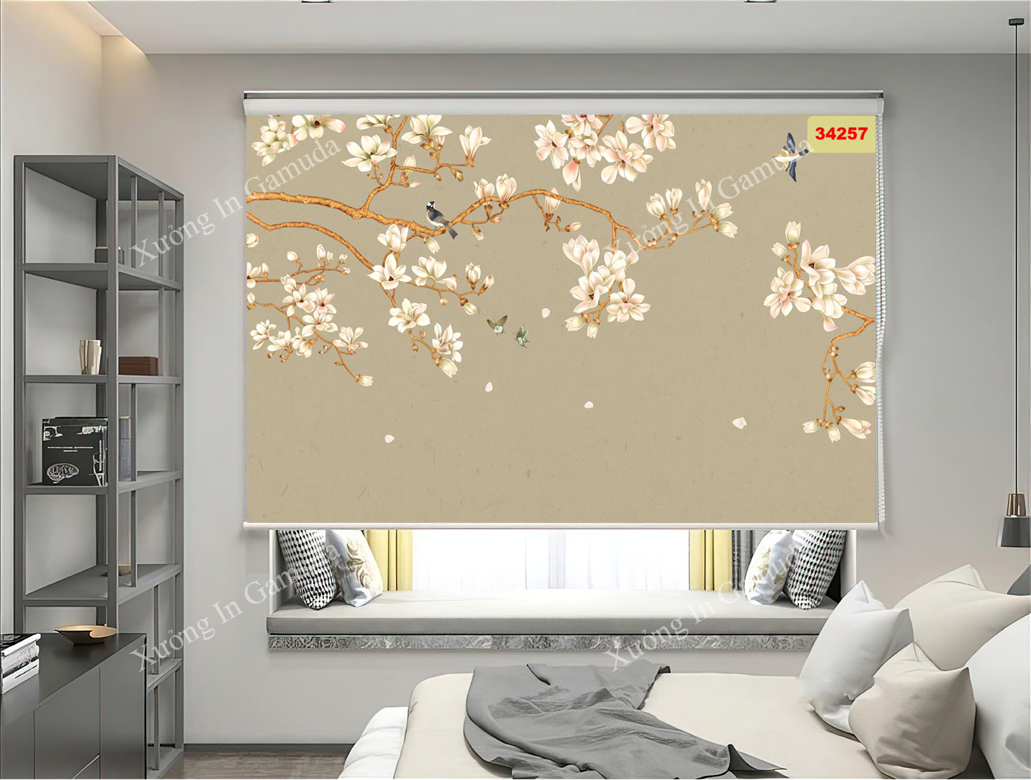 Rèm Cuốn Tranh 3D In Họa Tiết Indochine Đẹp Và Bình Dị