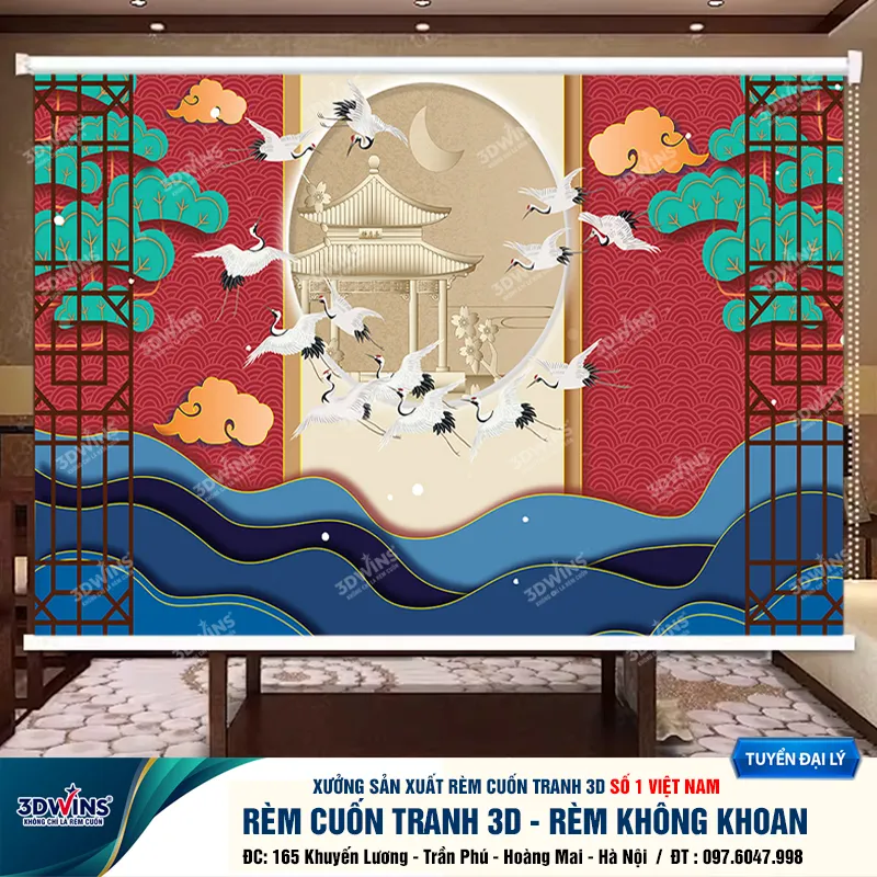Rèm Cuốn Không Khoan Tường Cho Quán Spa, Đông Y, Dưỡng Sinh Phù Hợp Với Mọi Không Gian Trong Quán Tại Xưởng Rèm 3DWins