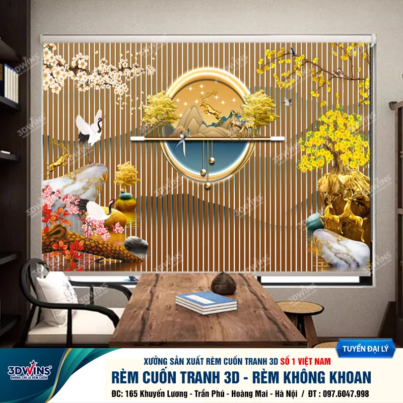 Rèm Cuốn Không Khoan Tường Cho Quán Spa, Đông Y, Dưỡng Sinh Phù Hợp Với Mọi Không Gian Trong Quán Tại Xưởng Rèm 3DWins