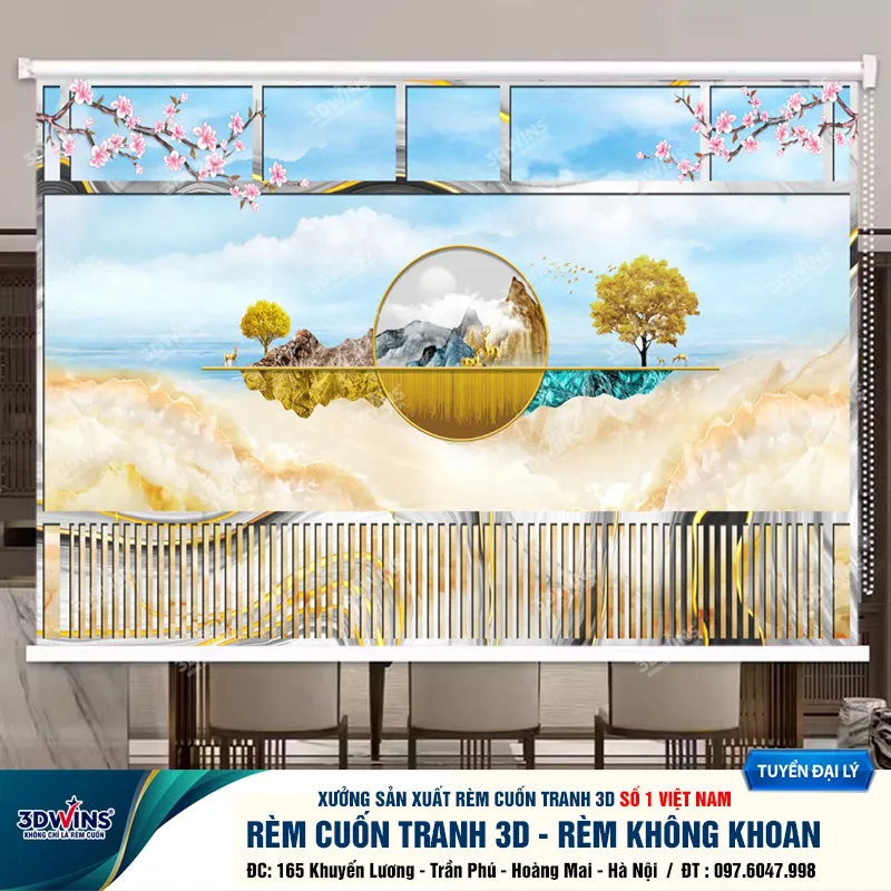 Rèm Cuốn Không Khoan Tường Cho Quán Spa, Đông Y, Dưỡng Sinh Phù Hợp Với Mọi Không Gian Trong Quán Tại Xưởng Rèm 3DWins