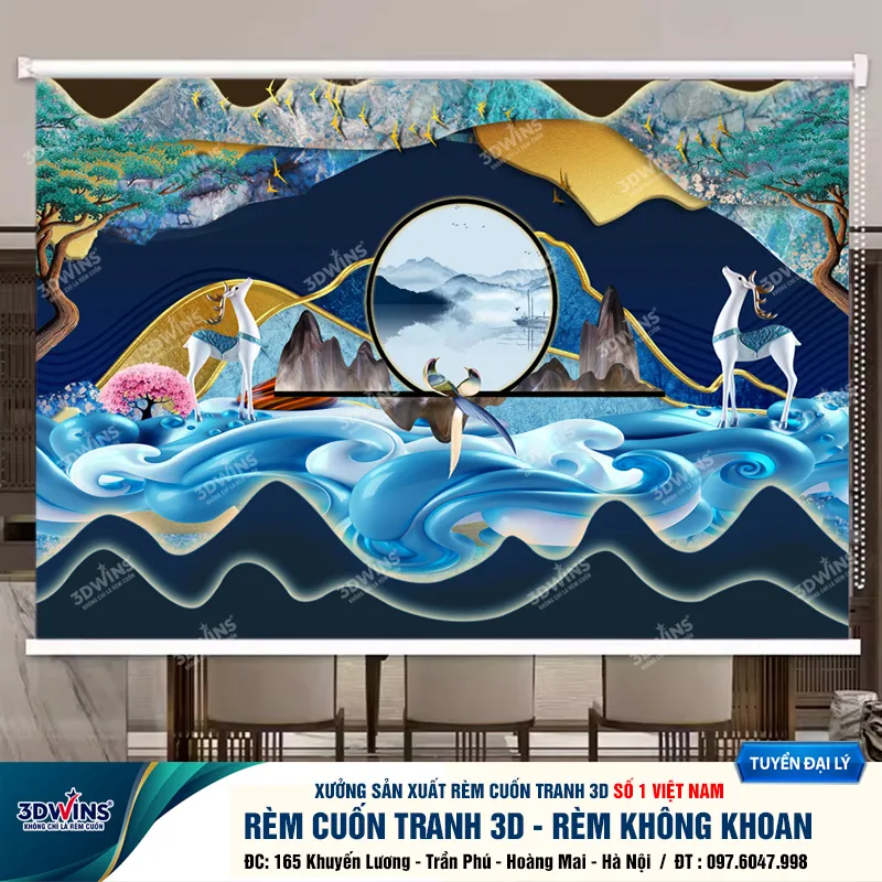 Rèm Cuốn Không Khoan Tường Cho Quán Spa, Đông Y, Dưỡng Sinh Phù Hợp Với Mọi Không Gian Trong Quán Tại Xưởng Rèm 3DWins