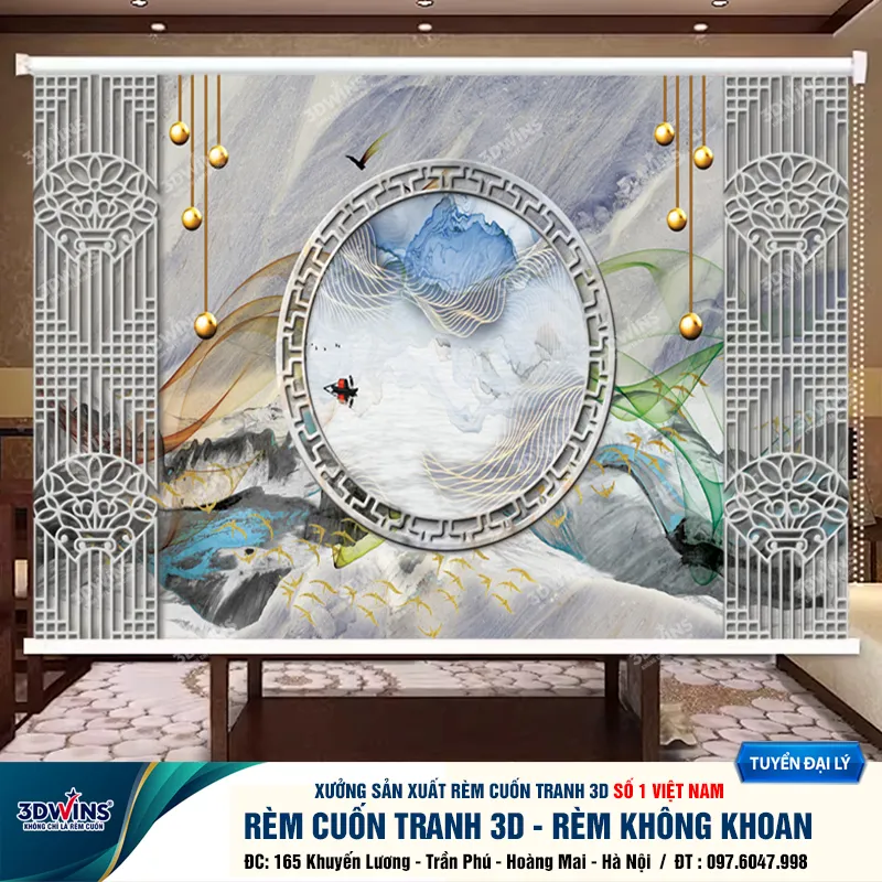 Rèm Cuốn Không Khoan Tường Cho Quán Spa, Đông Y, Dưỡng Sinh Phù Hợp Với Mọi Không Gian Trong Quán Tại Xưởng Rèm 3DWins