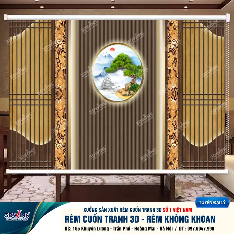 Rèm Cuốn Không Khoan Tường Cho Quán Spa, Đông Y, Dưỡng Sinh Phù Hợp Với Mọi Không Gian Trong Quán Tại Xưởng Rèm 3DWins