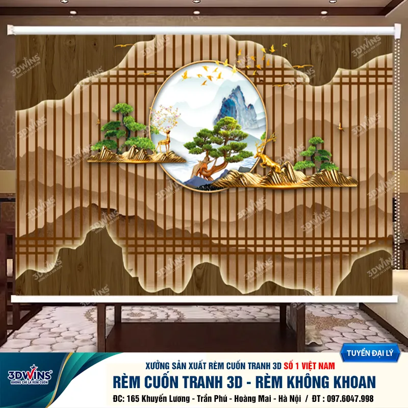 Rèm Cuốn Không Khoan Tường Cho Quán Spa, Đông Y, Dưỡng Sinh Phù Hợp Với Mọi Không Gian Trong Quán Tại Xưởng Rèm 3DWins